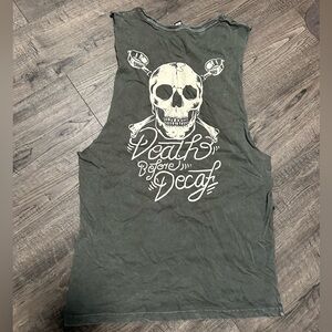 Dutch Bros Death Before Decaf Muscle Tee